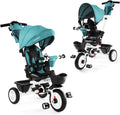 Baby Trike Green 6-in-1 Kids Tricycle with Push Handle - Convertible