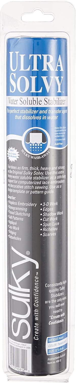 Sulky ULTRA Solvy Water Soluble Stabilizer for Embroidery