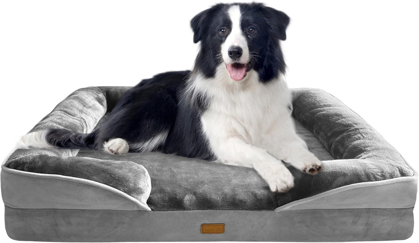 Orthopedic Dog Bed with Sides for Large Dogs - Comfort & Support