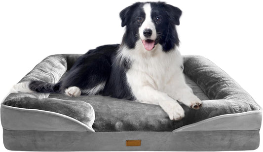 Orthopedic Dog Bed with Sides for Large Dogs - Comfort & Support