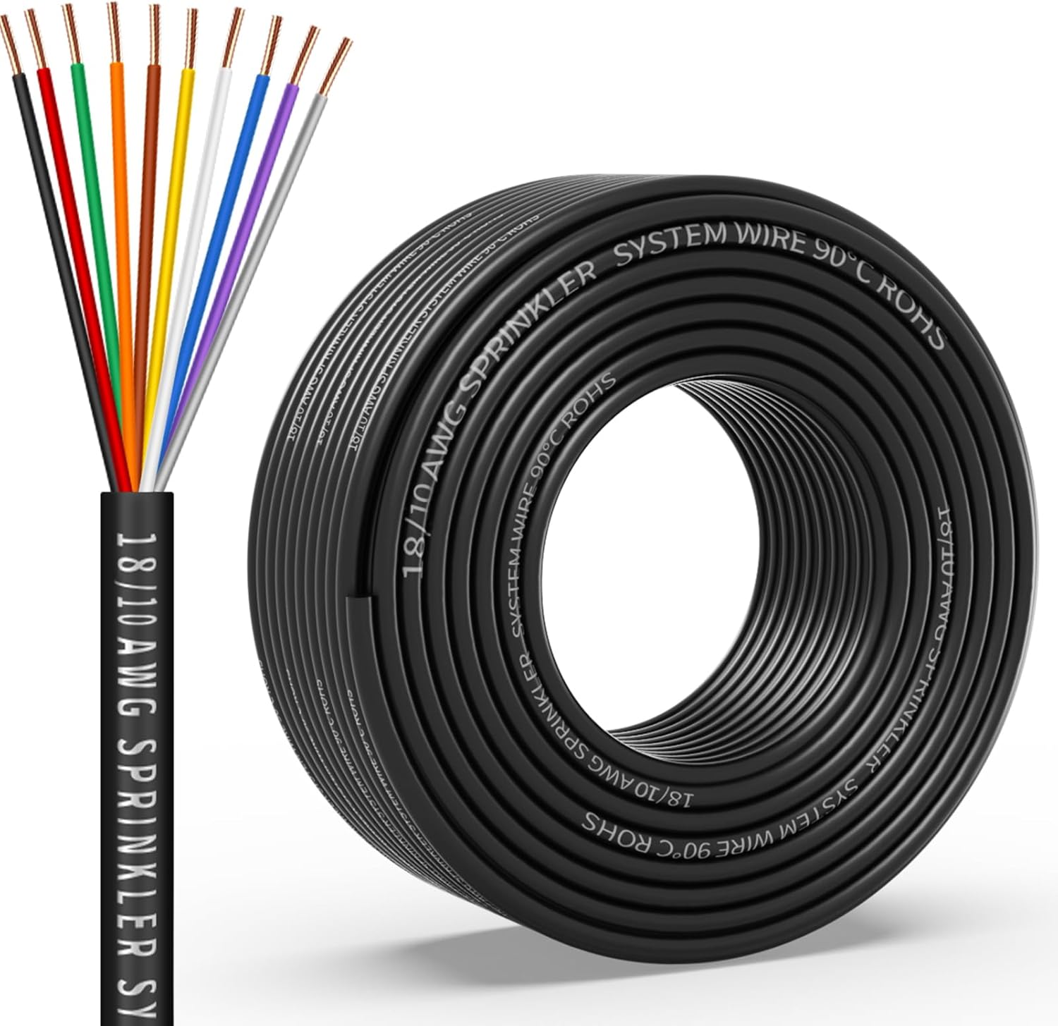 18/10 Solid Sprinkler System Wire 50ft for Reliable Irrigation