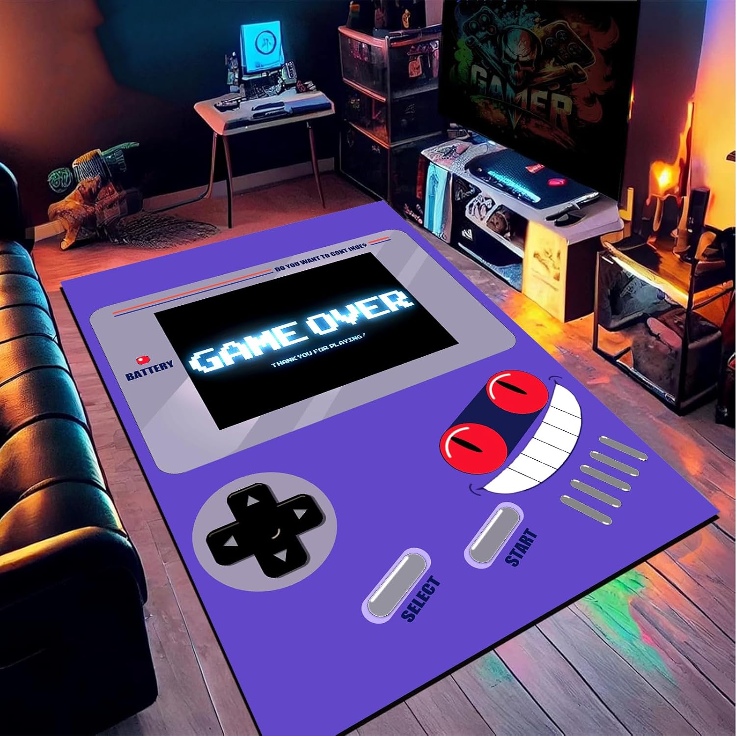 Soft Anime Gamer Rug for Ultimate Comfort