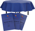 Exquisite Blue Vinyl Tablecloths 70 in Round - Pack of 3