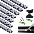 3.28ft Pre-Drilled LED Strip U Channel Diffuser 20-Pack - Flush