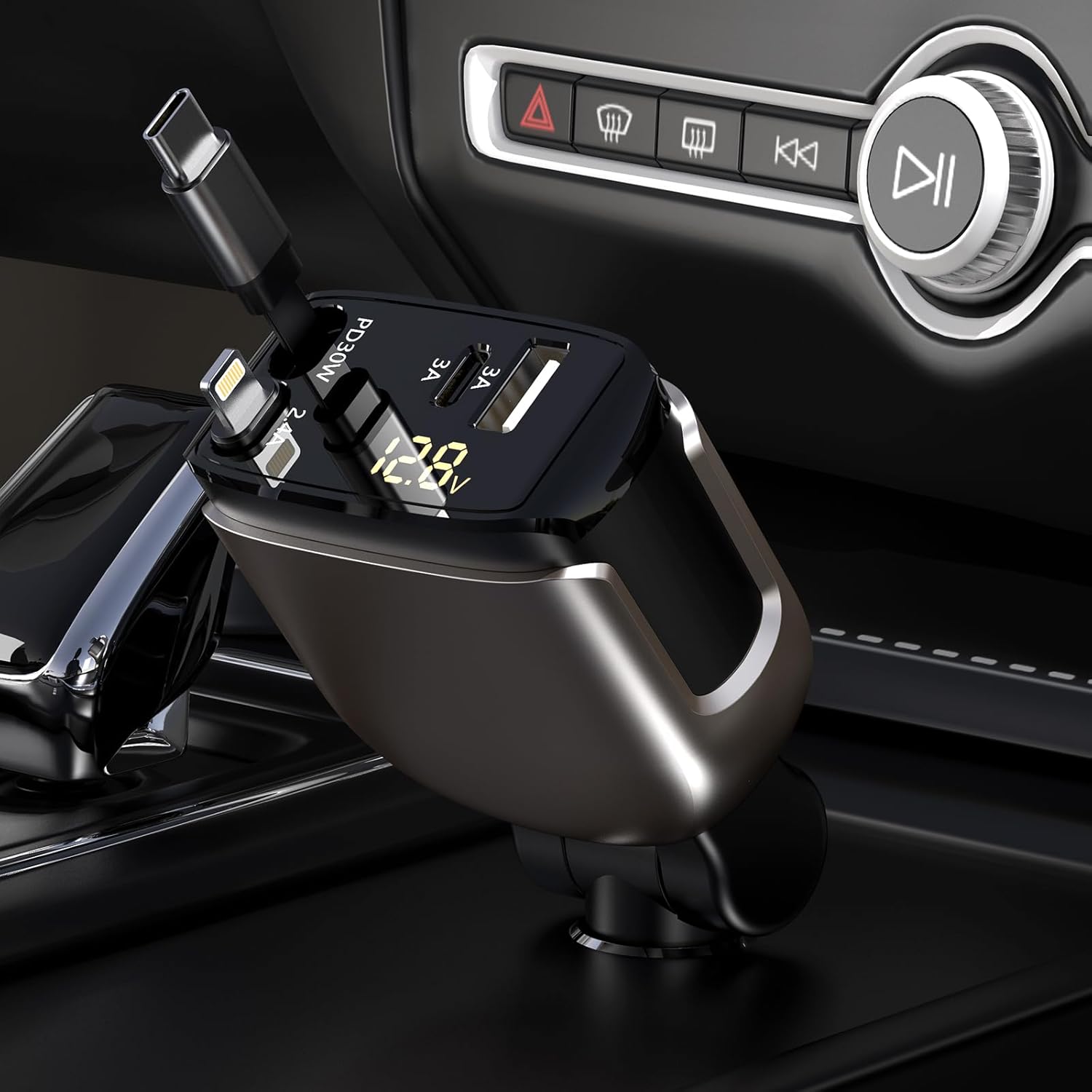Fast 4-in-1 Car Charger for iPhone & Android