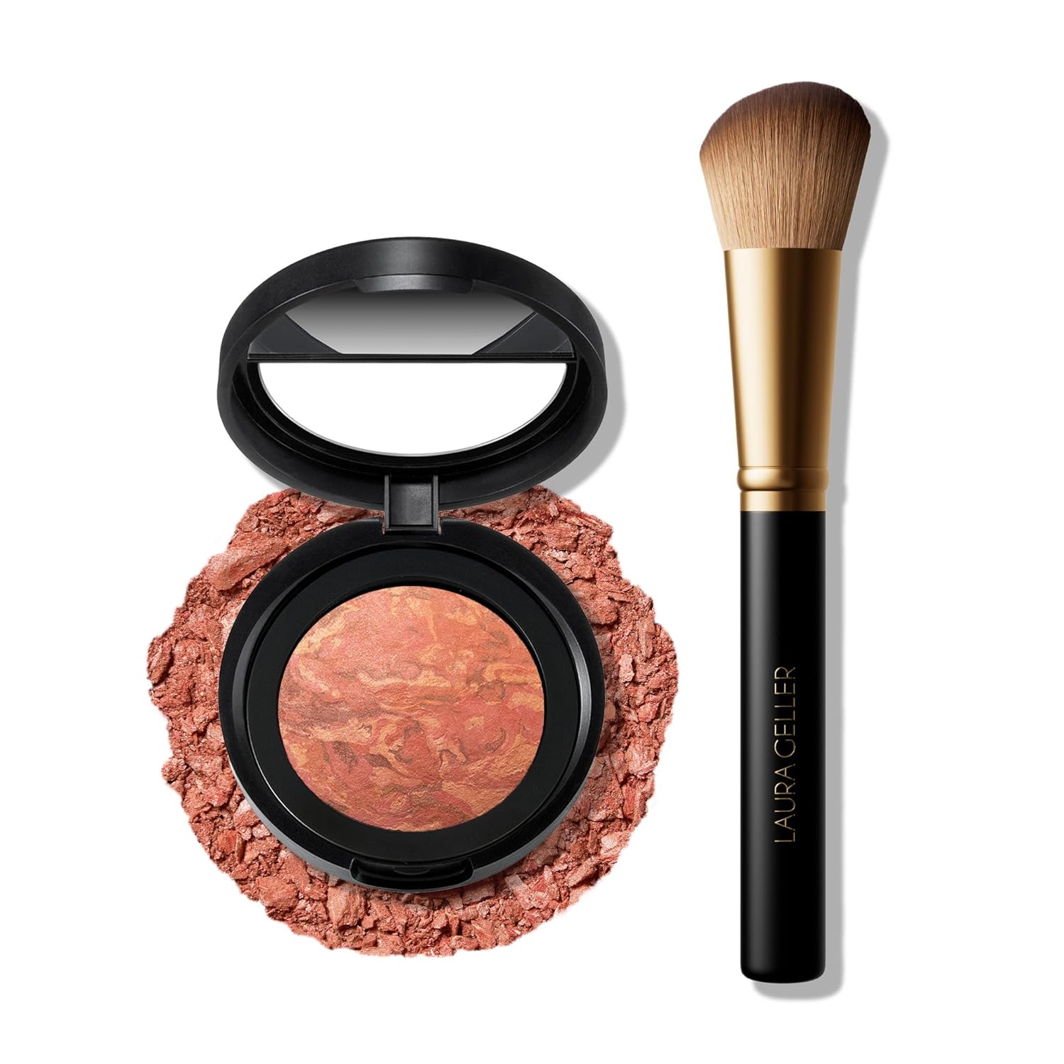 Baked Blush-n-Brighten Marbleized Blush for Radiant Skin