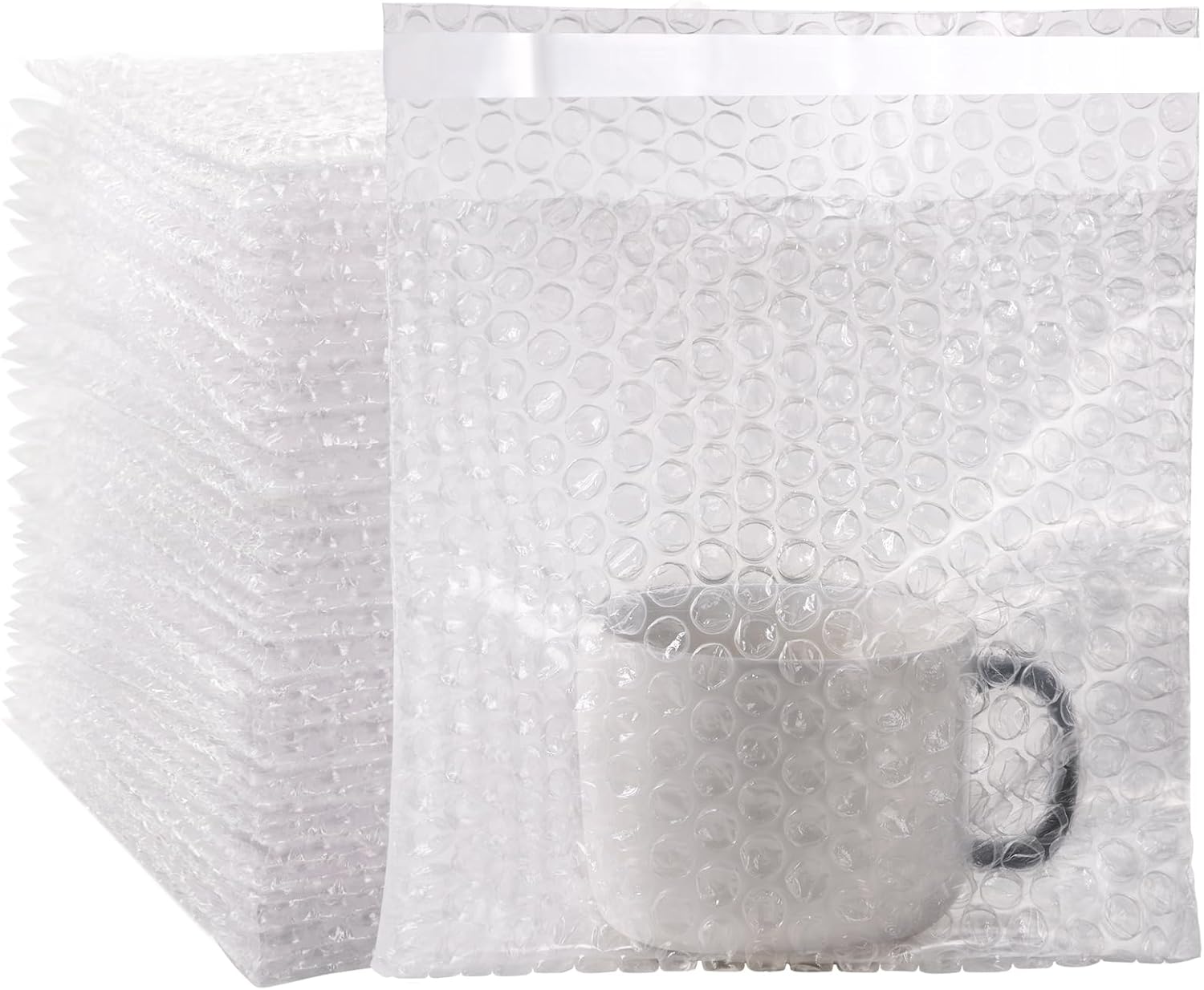 100 Pack Self-Seal Bubble Pouch Bags for Safe Shipping and Storage