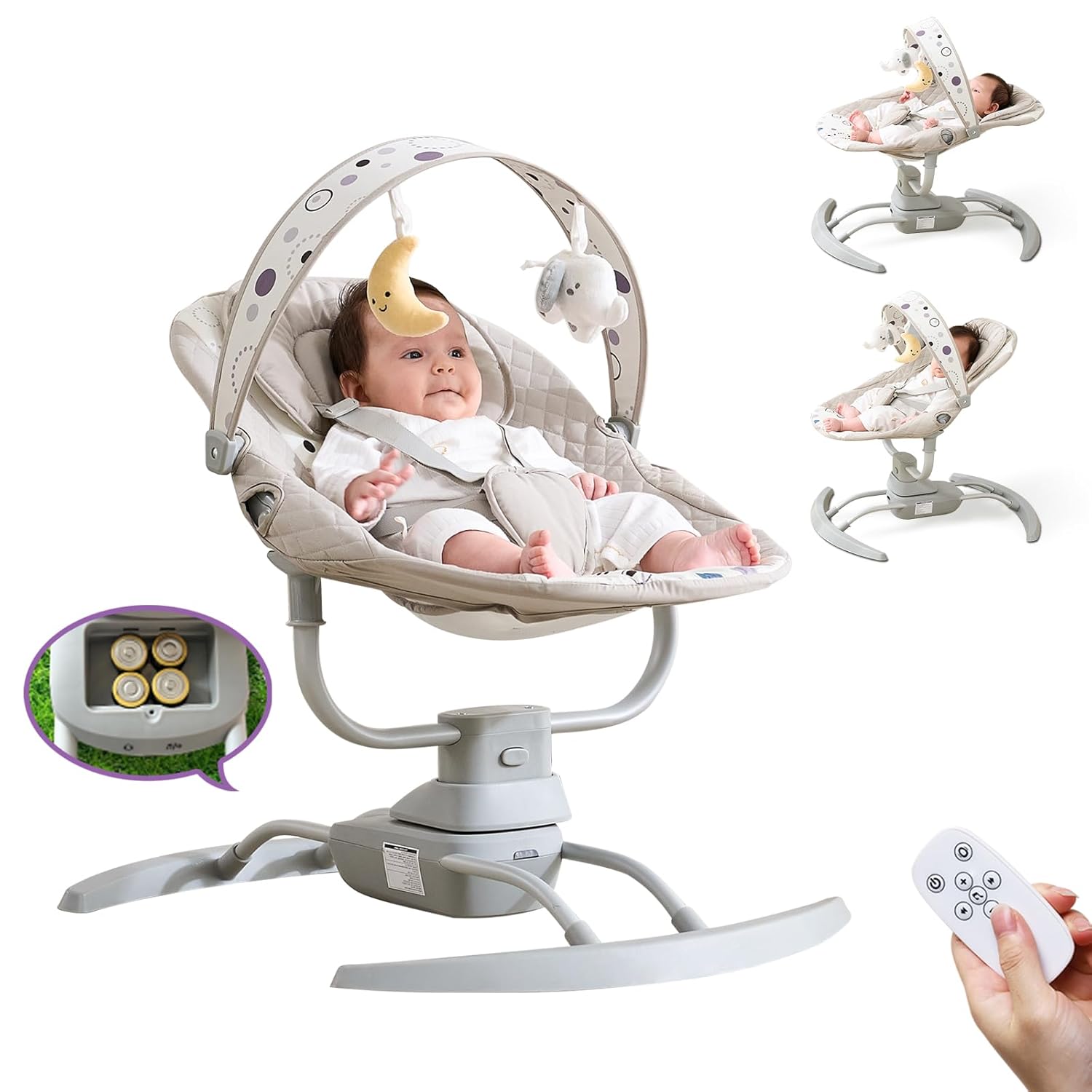 VaVaSoo Electric Baby Swing: Portable, Adjustable, Soothing.