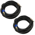 Professional 12 Gauge 50 Feet SpeakON to 1/4 in Speaker Cables