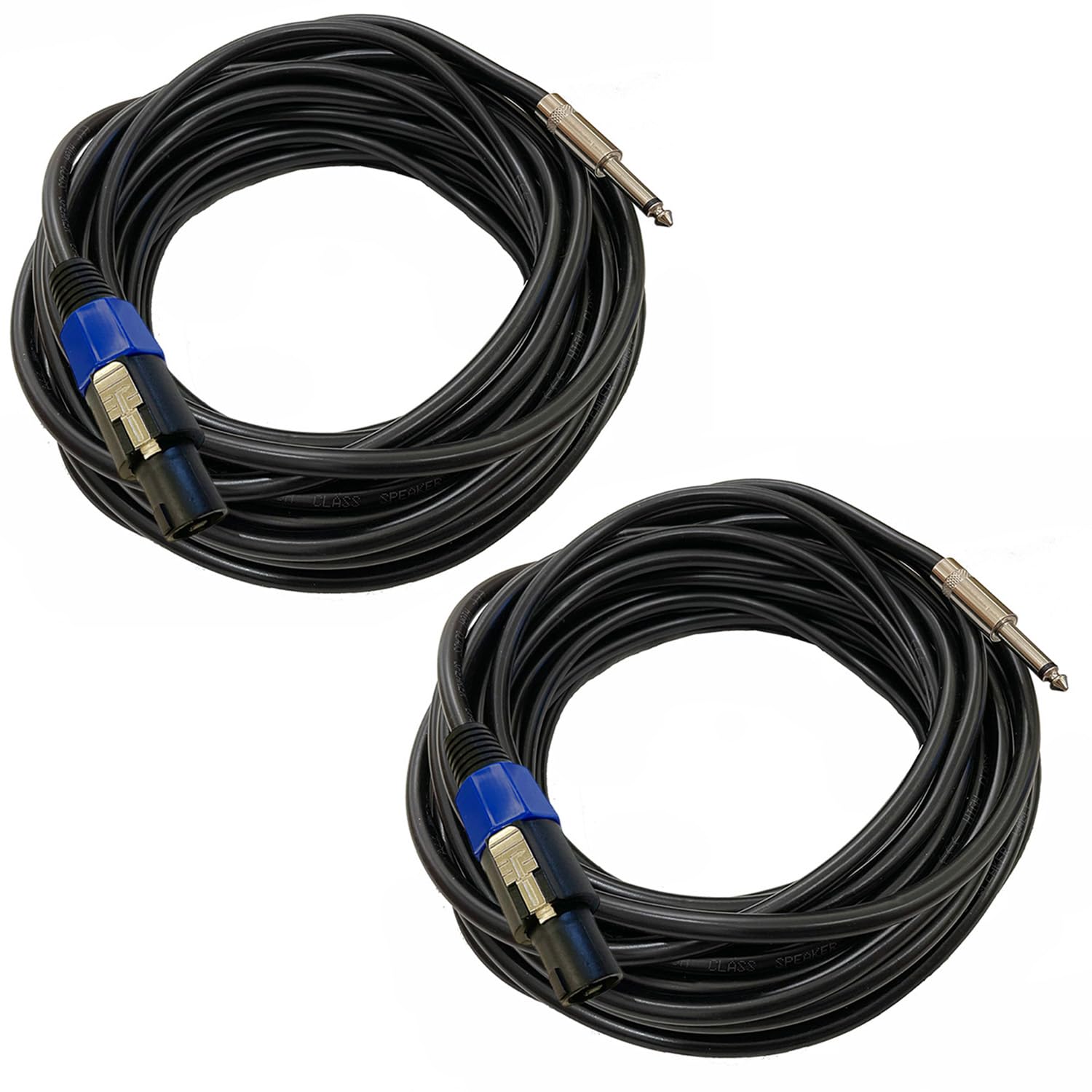 Professional 12AWG 75ft SpeakON to 1/4 Inch Speaker Cables