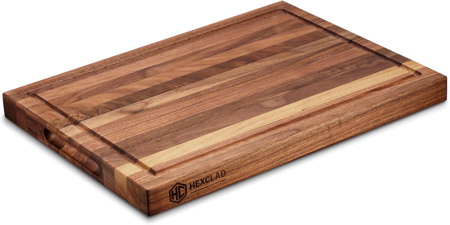 HexClad Medium Walnut Cutting Board: Durable & Stylish Kitchen Tool