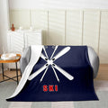 White Ski Flannel Blanket Queen 90x90 - Warm Lightweight Throw