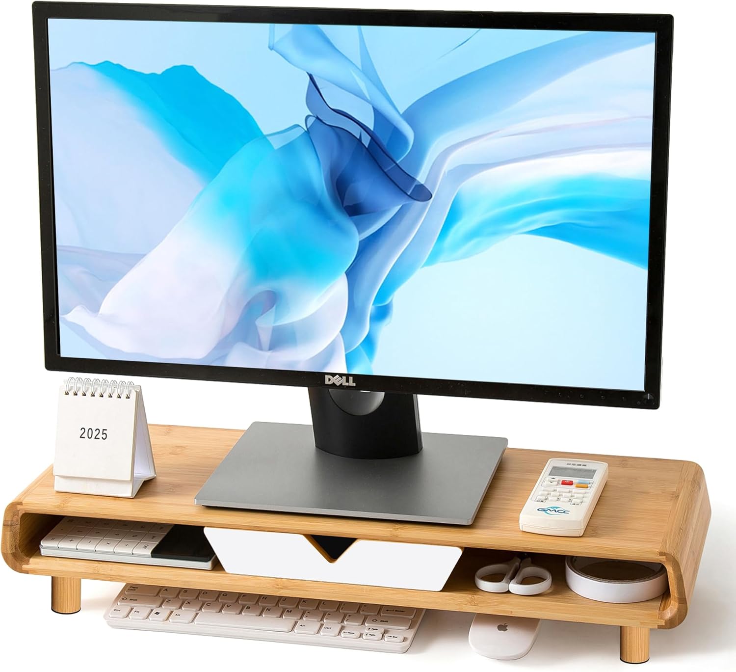 Homerays Monitor Stand with Drawer for Ergonomic Comfort