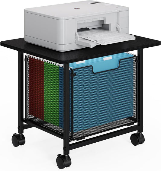 Mobile Printer Stand with Storage & Wheels - Sbanmao