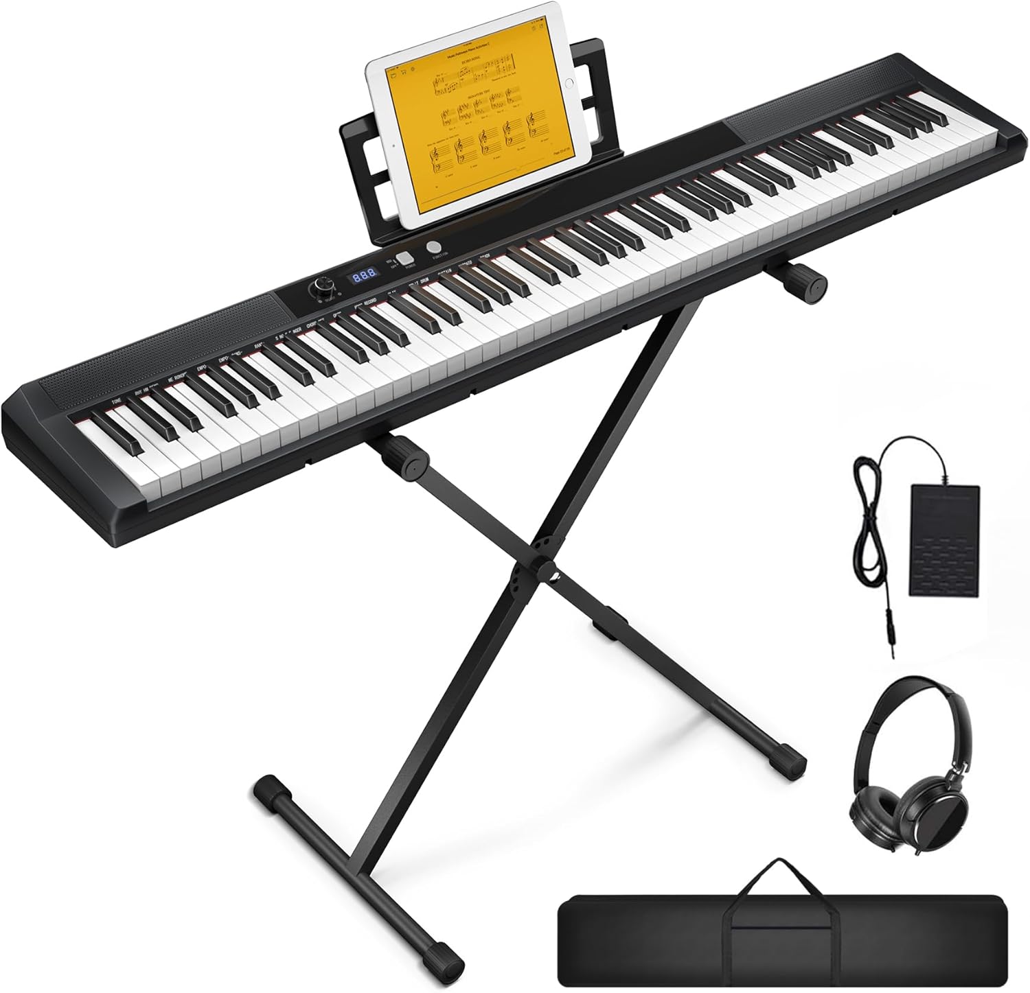 Premium 88-Key Digital Piano Bundle - Full Size, Portable | UISCOM
