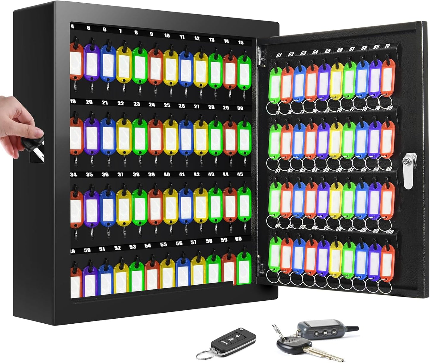 100 Keys Key Lock Box for Secure Key Storage and Organization