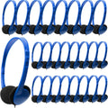 Kids Headphones Bulk 25 Pack for Classroom School - Wired Adjustable