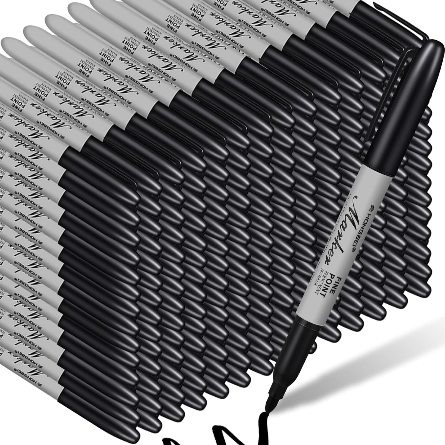 Bulk Black Permanent Markers Set for All Your Creative Needs
