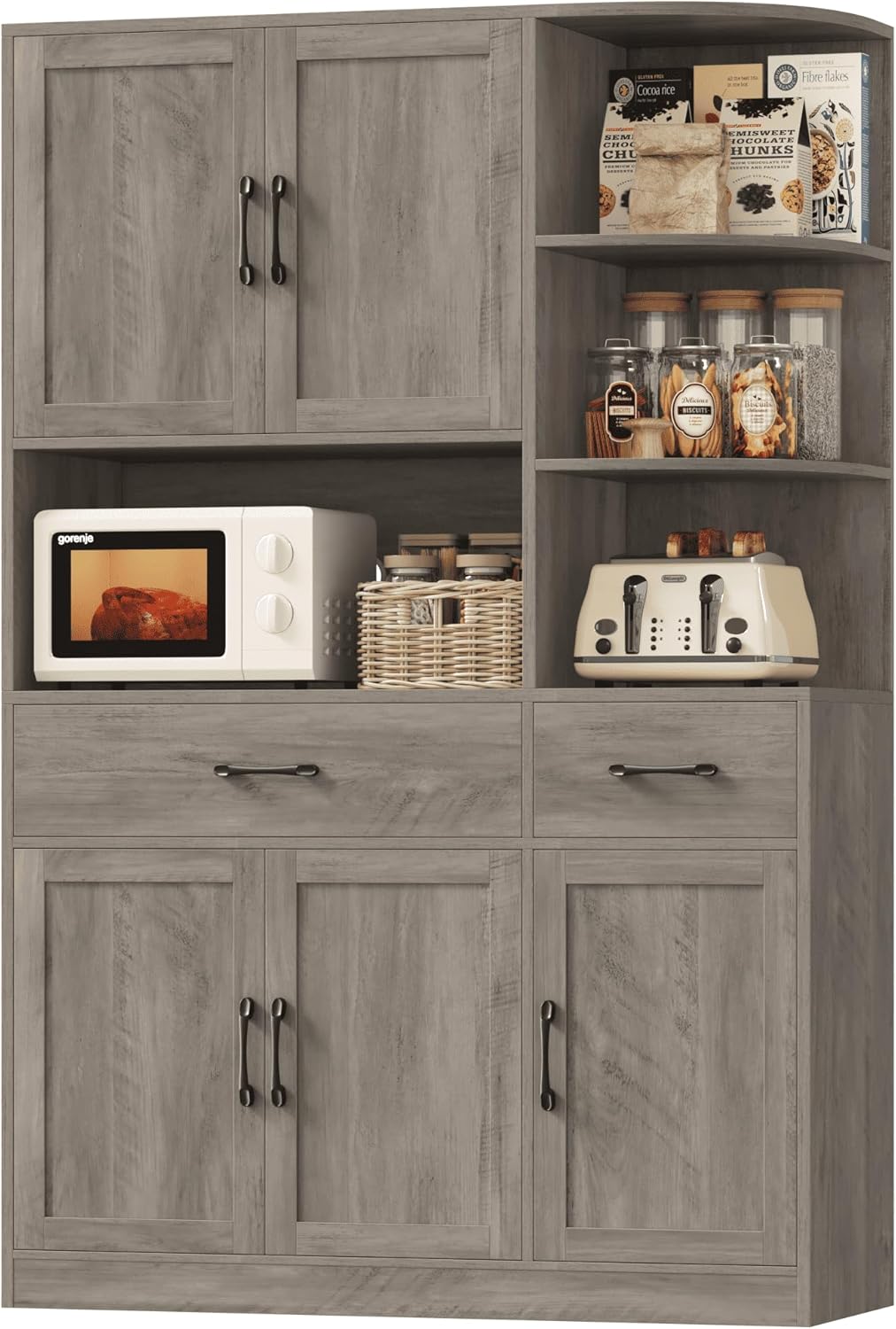 Modern 67 Kitchen Pantry Cabinet - Ample Storage & Stylish Design