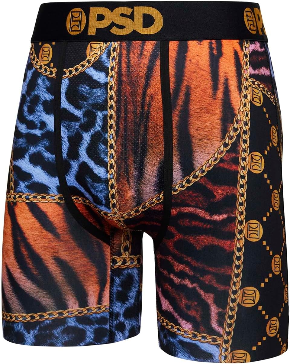 PSD Underwear Mens Boxer Briefs - Soft Floral Print Comfort