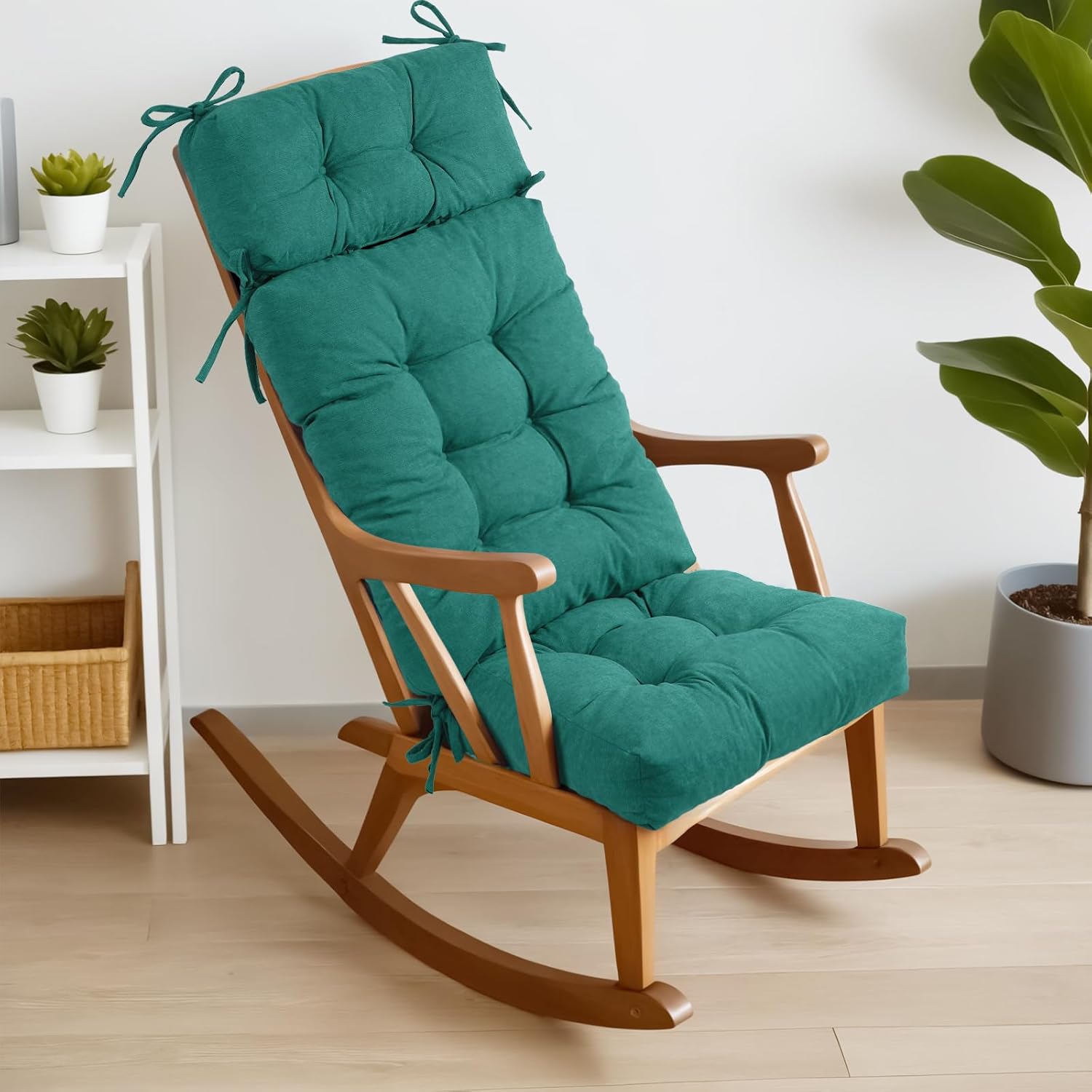 Comfortable Rocking Chair Cushions for Indoor Rockers, Stone Green