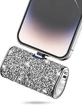 6800mAh Bling Small Portable Charger Silver - Compact Cute Power Bank