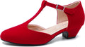 Fashionable Low Heel T-Strap Pumps for Stylish Women