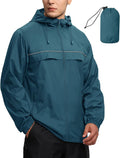 Mens Waterproof Windbreaker Rain Jacket with Hood - Lightweight