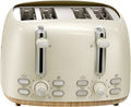 Oster 4-Slice Toaster with Extra Wide Slots - Retro Oat Milk Design