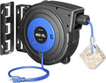 Retractable Extension Cord Reel 40FT - Self-Retracting Power Reel