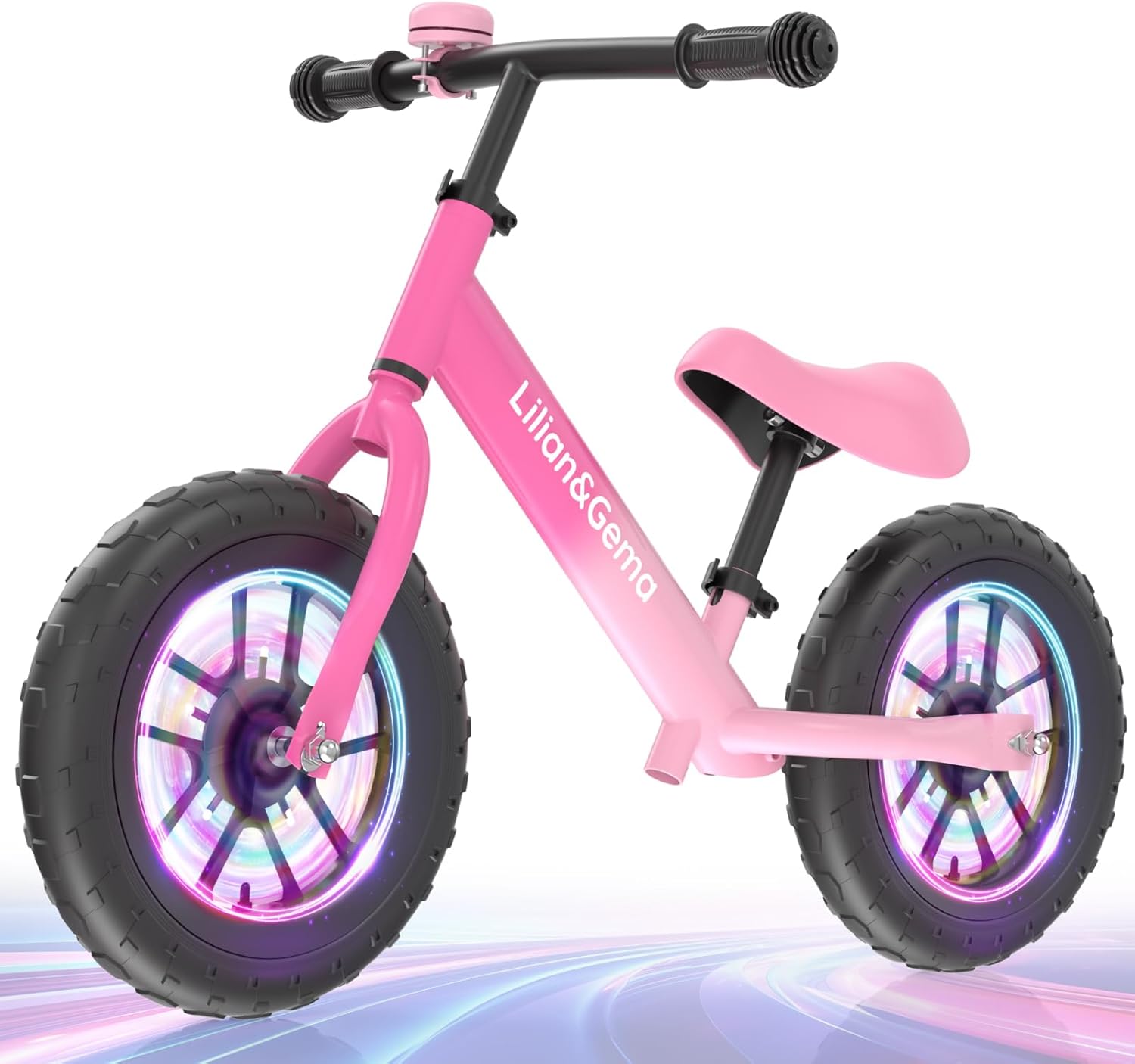 Lilian&Gema Colorful Lighting Toddler Balance Bike for Fun