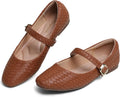 Mary Jane Shoes Women Ballet Flats with Strap Square Toe - Comfortable