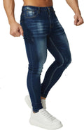 HUNGSON Skinny Jeans for Men Stretch Slim Fit Ripped Distressed refer