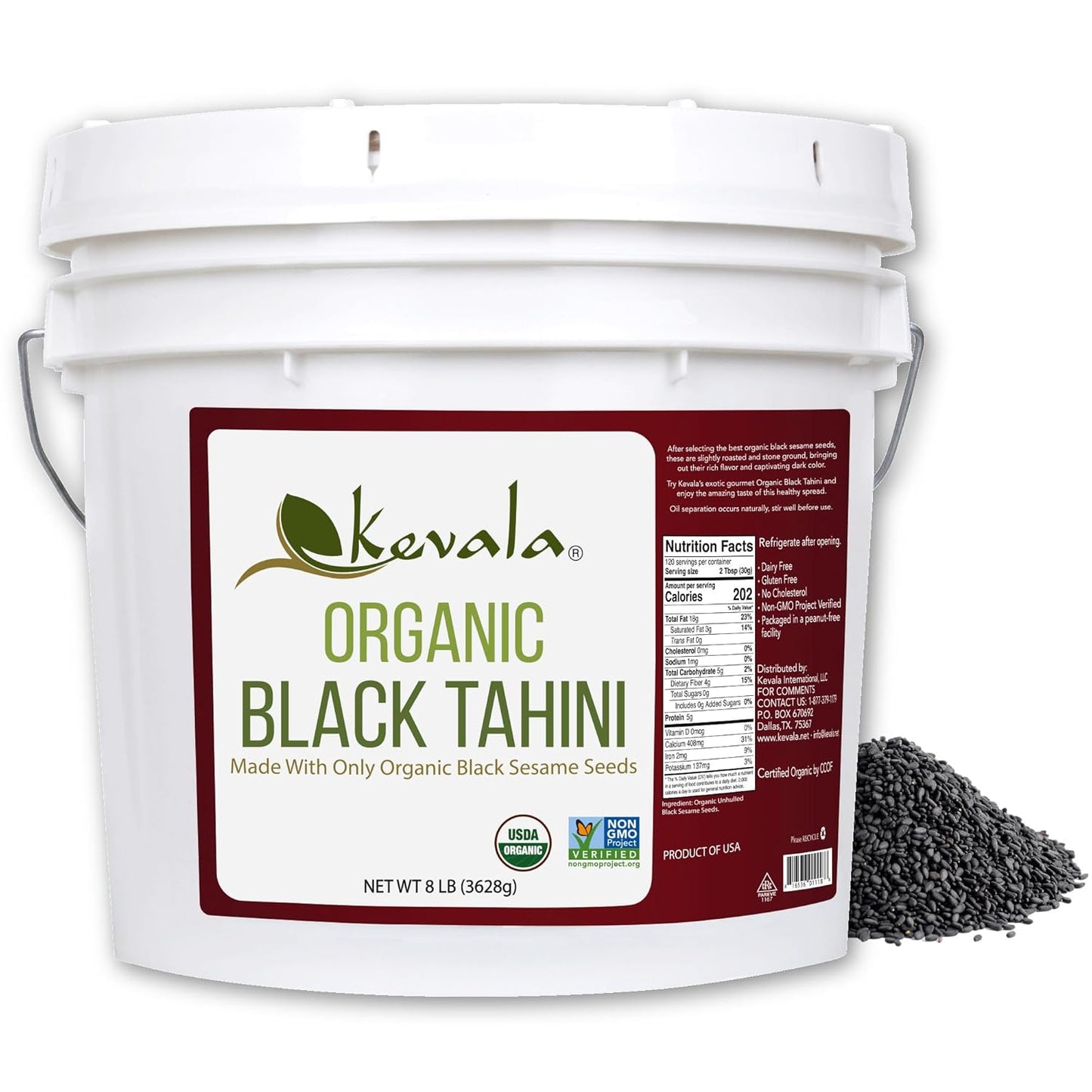 Organic Black Tahini Spread for Sweet and Savory Dishes