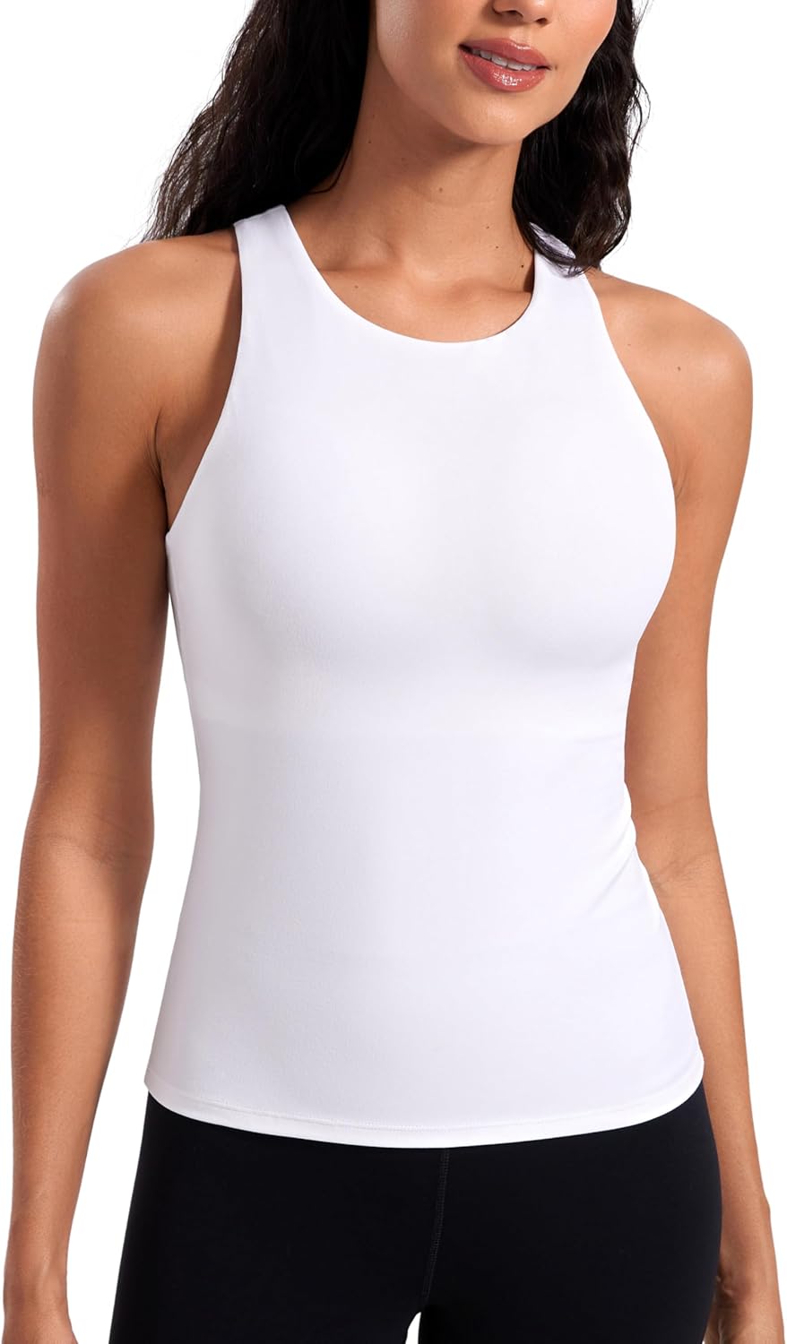 CRZ YOGA Butterluxe Workout Tank Tops for Women - High Neck