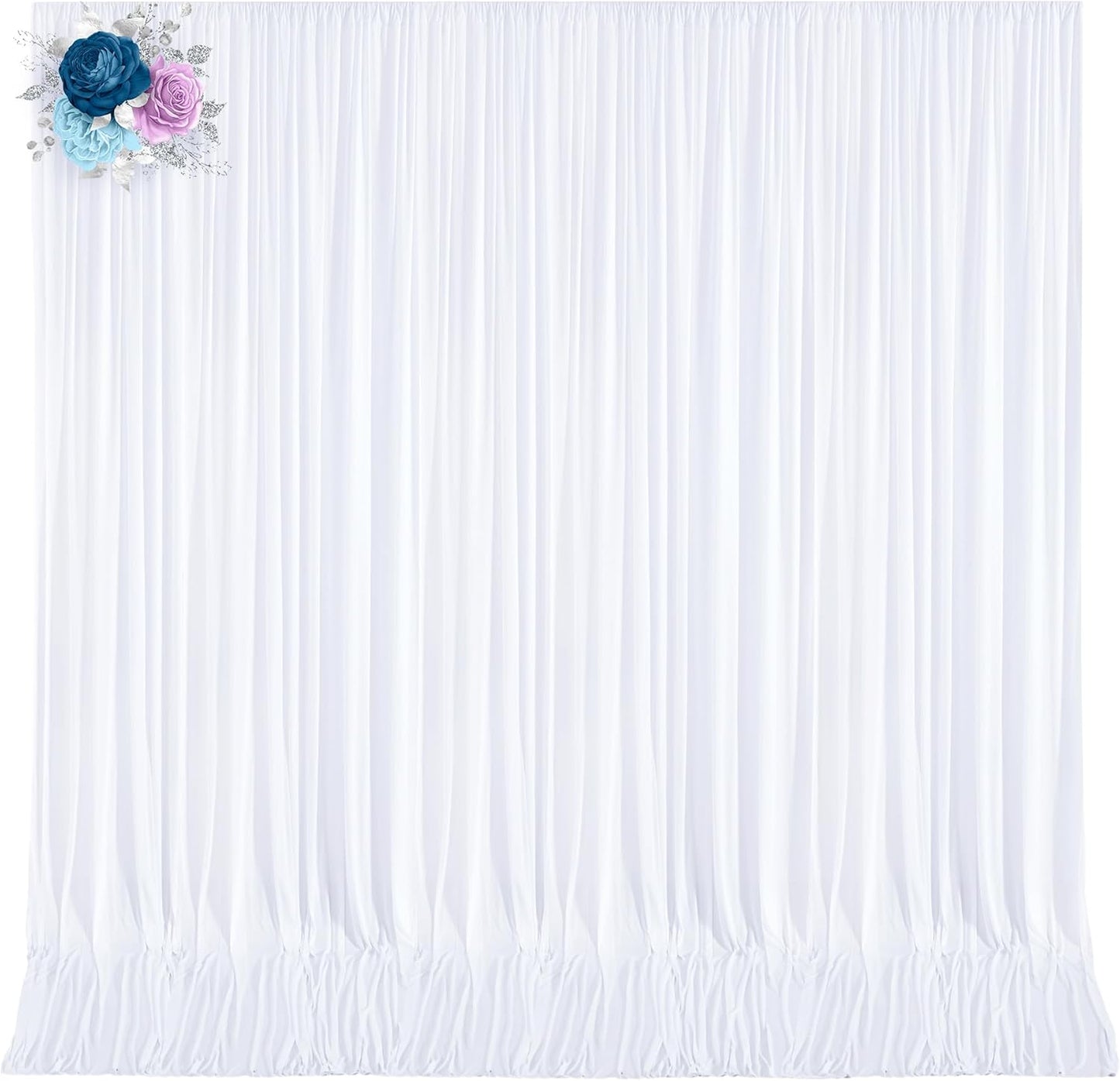 Professional 10x15ft Wedding Backdrop - Wrinkle-Free White Fabric by Tao-Ge