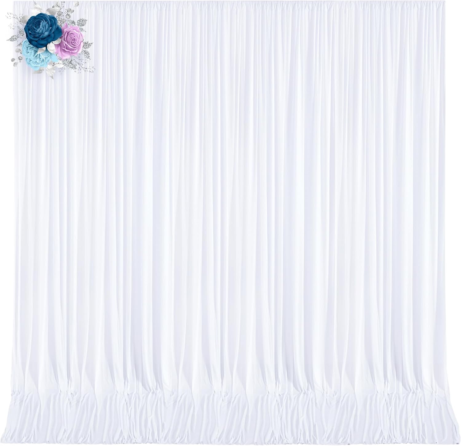 Professional 10x15ft Wedding Backdrop - Wrinkle-Free White Fabric by Tao-Ge