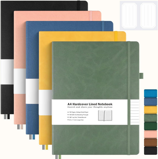 Premium MALEDEN A4 Leather Notebook Set - 192 Thick Pages, Professional & Stylish