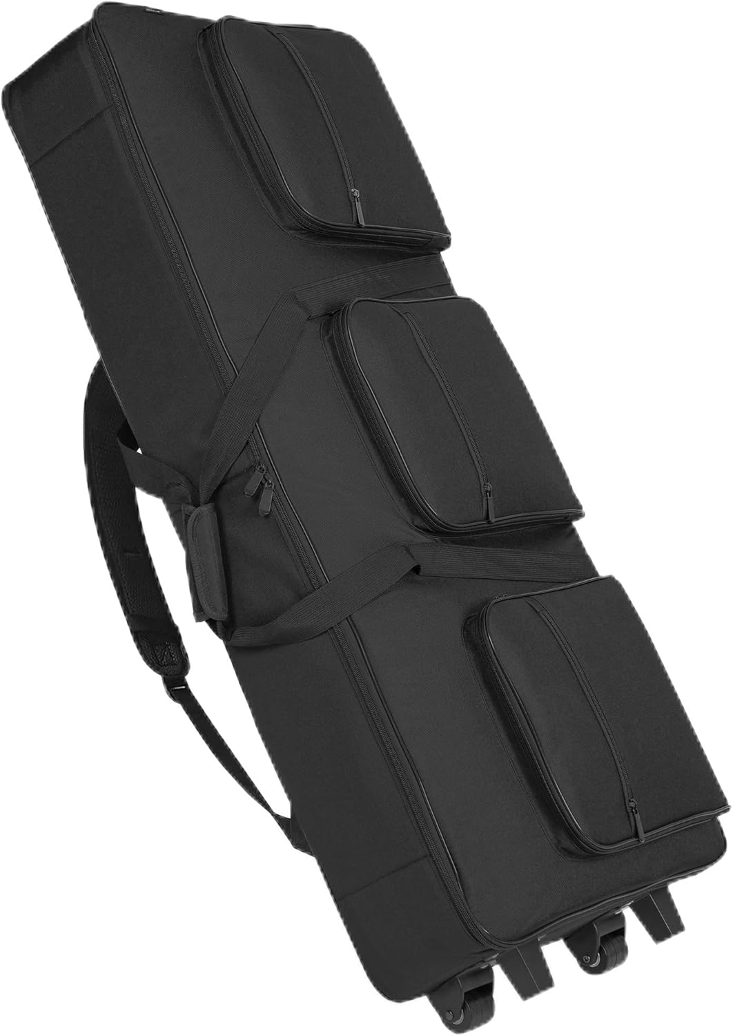 61 Keys Electric Piano Keyboard Gig Bag with Wheels and Straps