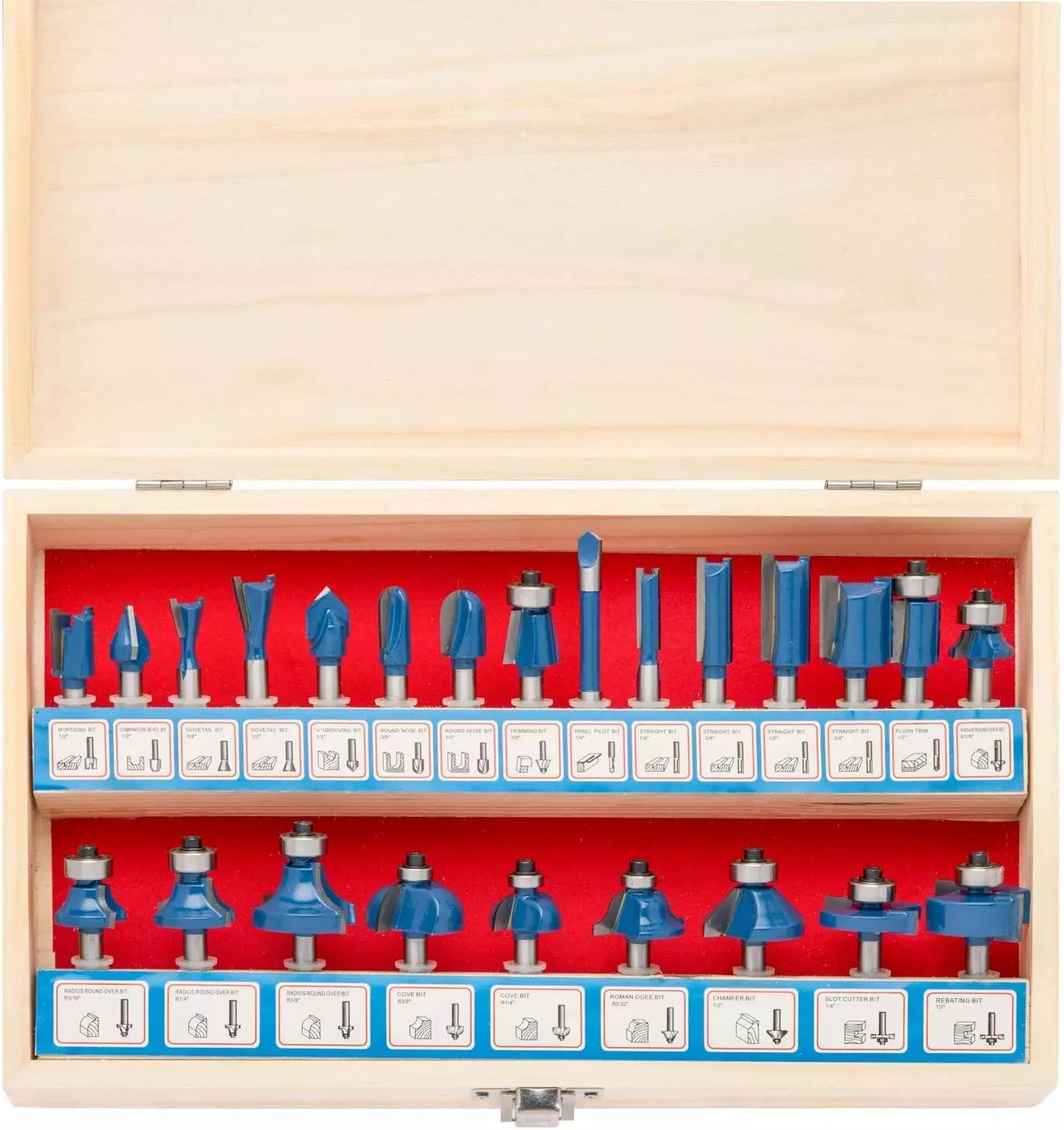 HILTEX Tungsten Carbide Router Bit Set for Woodworking Projects