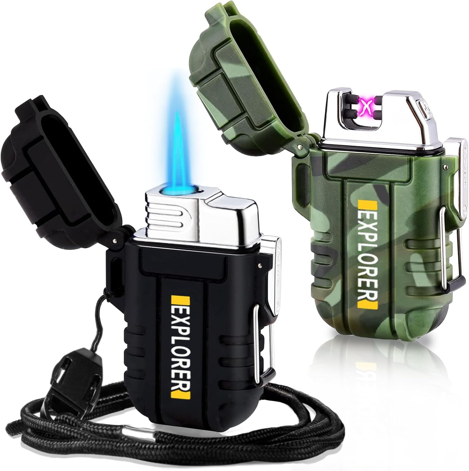 Waterproof Dual Arc USB Lighter Set by Laffizz