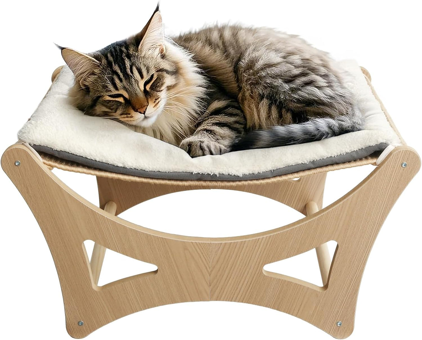 Elevated Cat Hammock Bed with Natural Sisal Scratching Mat