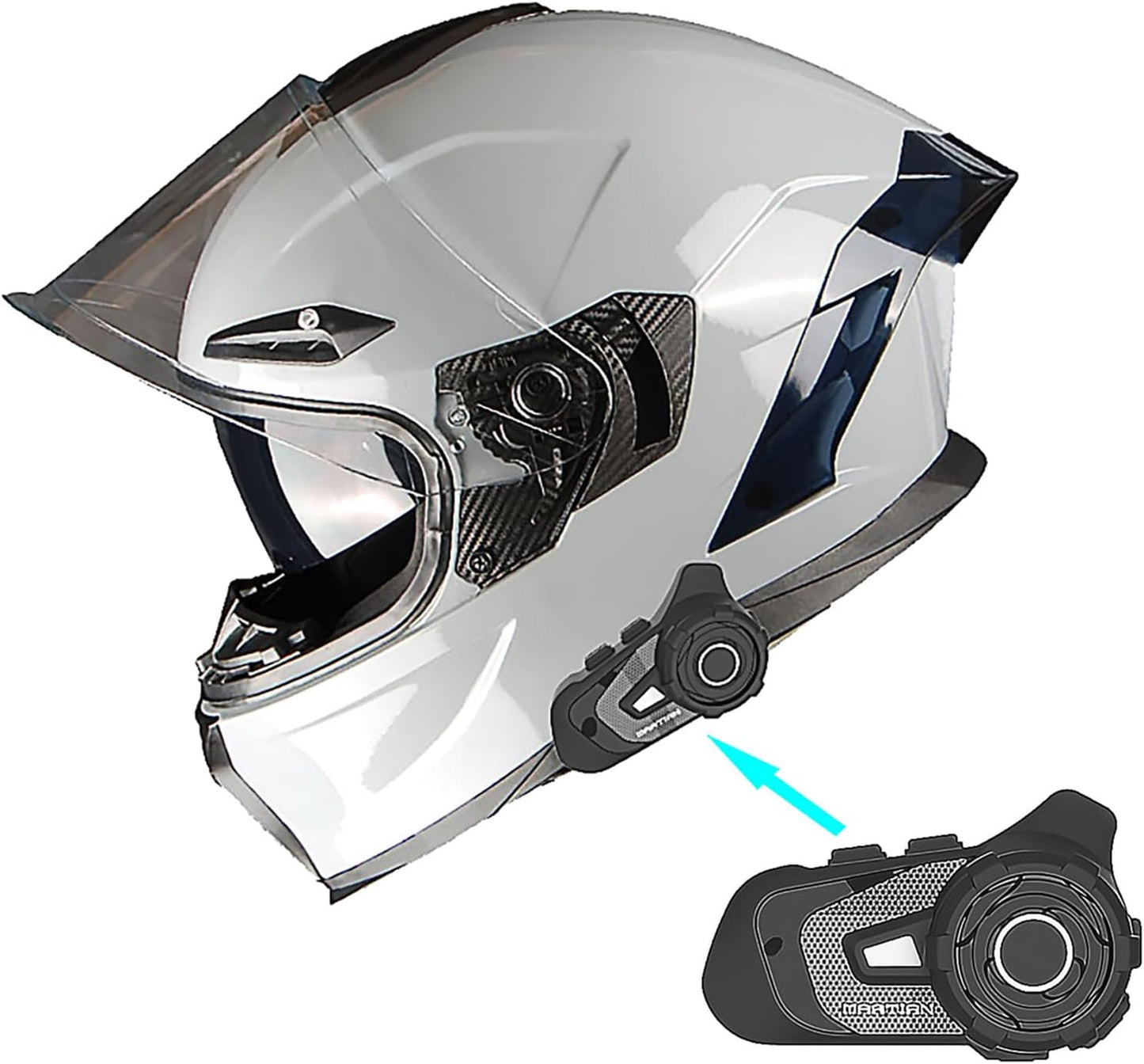 1Storm Motorcycle Full Face Helmet with Bluetooth Headset XL Size