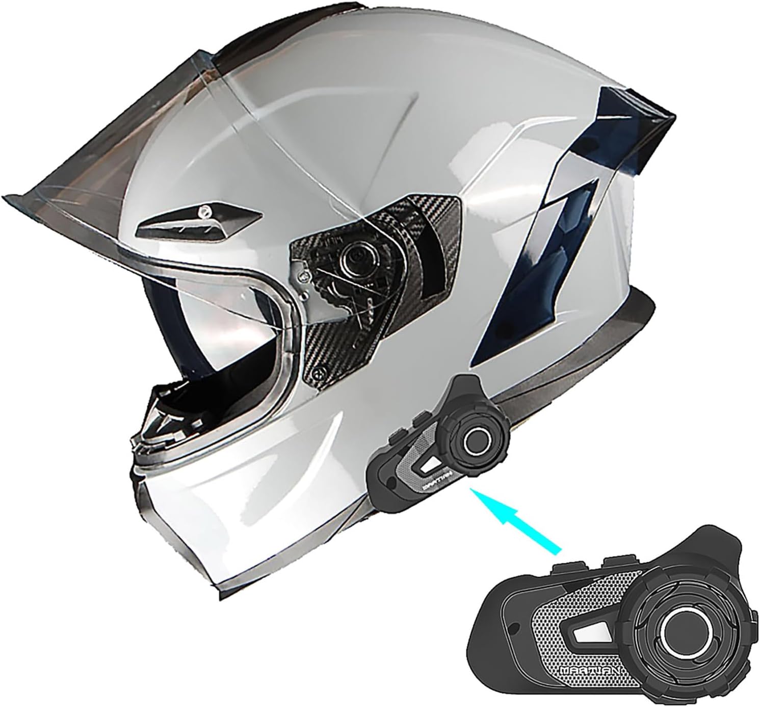 1Storm Motorcycle Full Face Helmet with Bluetooth Headset XL Size
