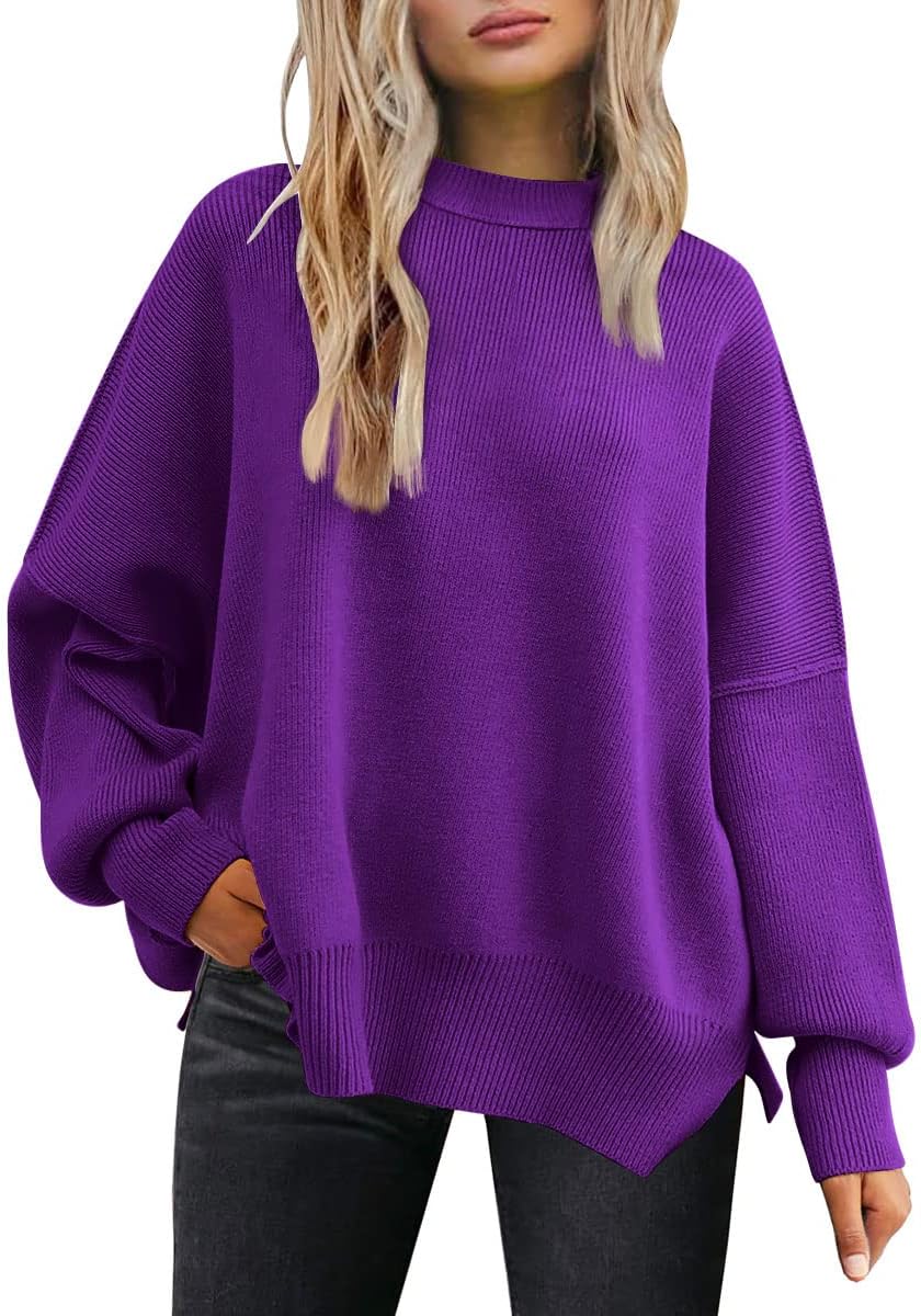 LILLUSORY Women's Oversized Batwing Sweaters for Fall Style