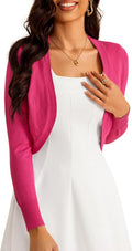 Women's Cropped Cardigan Bolero Shrug Open Front Sweater S-XL