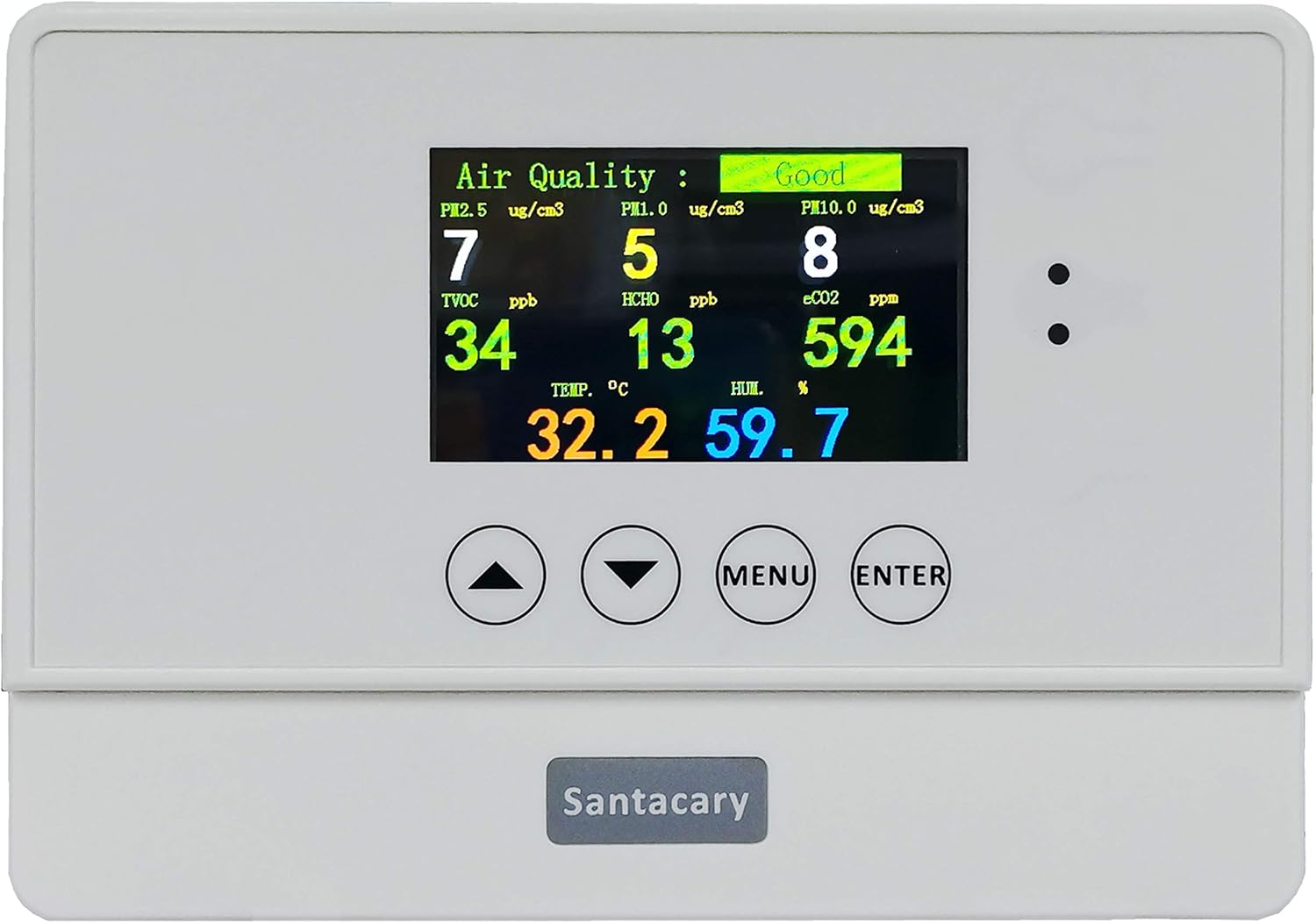 Santacary Air Quality Monitor - Real-Time Pollution Detection