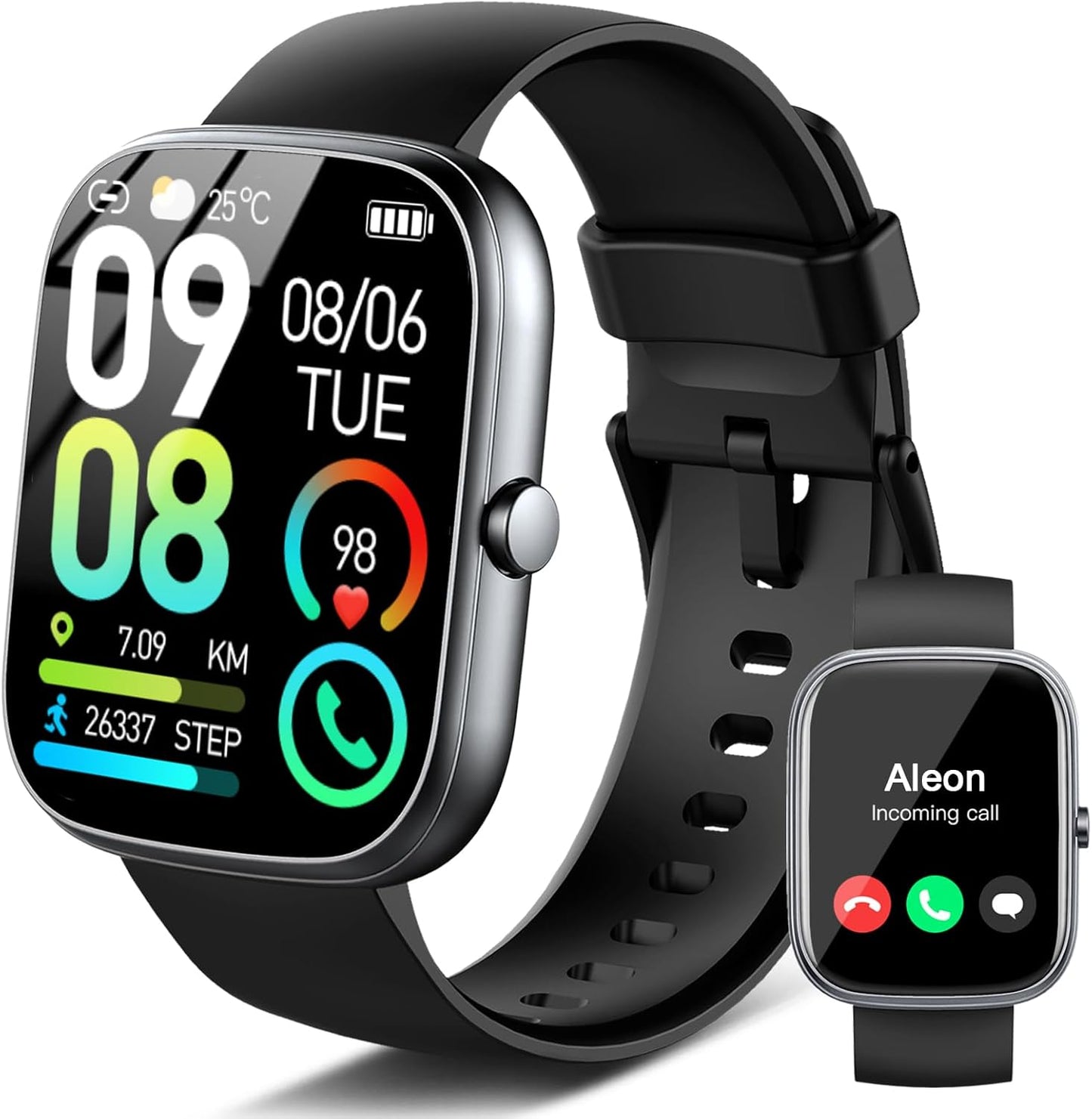 Dyurwa Smart Watch: Answer Calls, Heart Rate Monitor, IP68 Waterproof