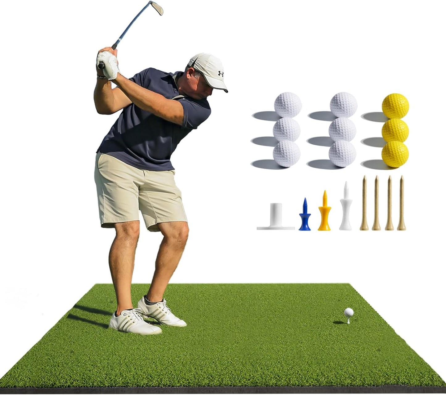 Ultimate Golf Training Set - Mat, Balls, Tees