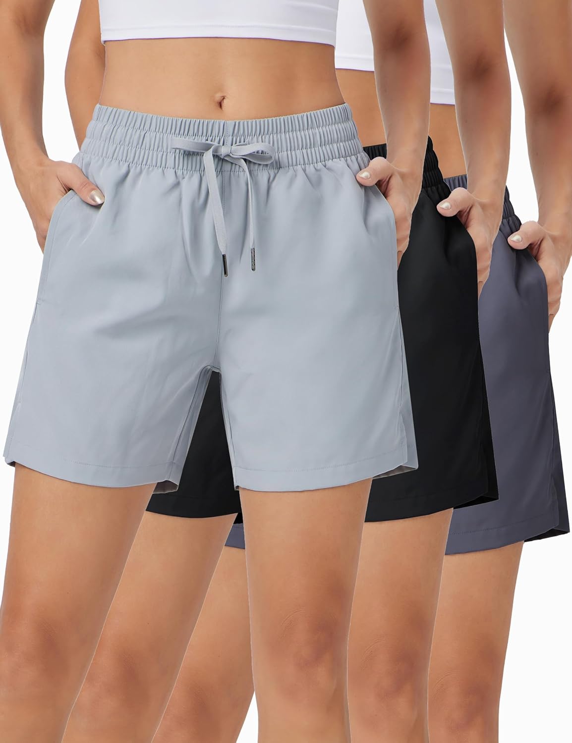 Lightweight 5in Womens Athletic Shorts for Gym and Running